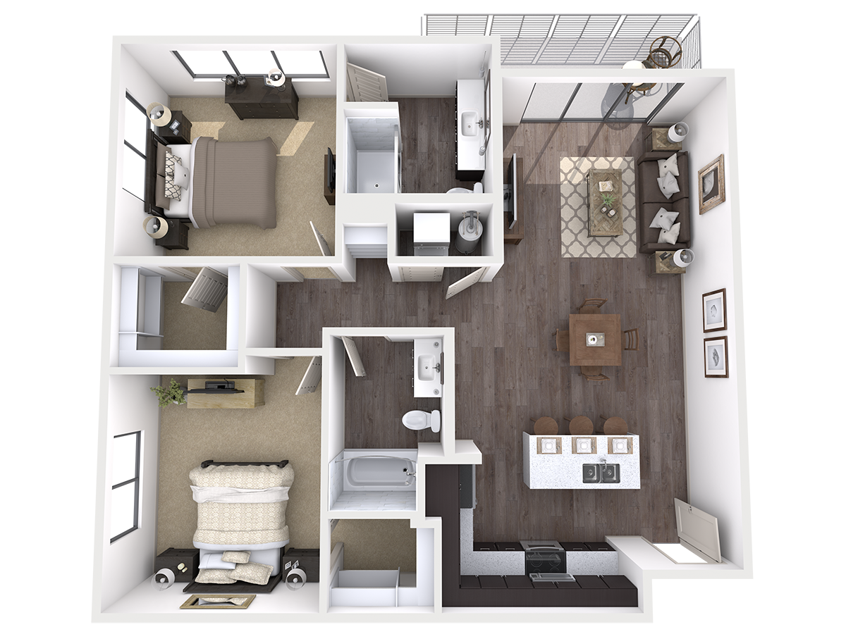 B1 floor plan at The View at Cascade Apartments, Arizona, 85255